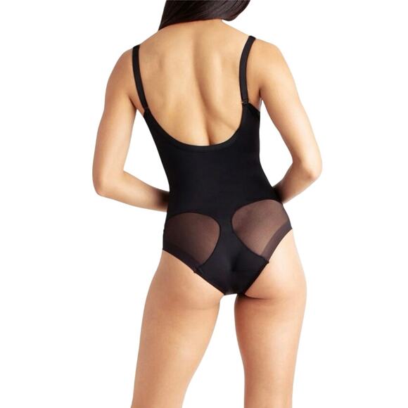 NWT Nicole Miller Scuba Shaping Bodysuit M Black - Picture 10 of 13